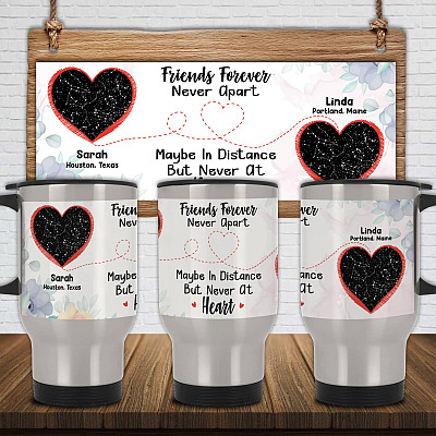 14 oz. Silver Travel Mug