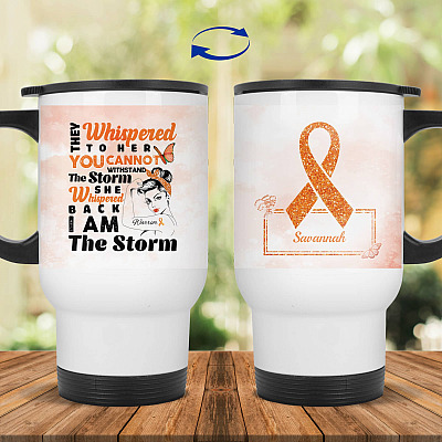 14 oz. White Travel Mug