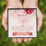 Sweet 16 Happy Birthday Alluring Beauty Necklace - Sweet Sixteen 16th Birthday Necklace - Birthday Jewelry