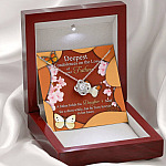 Deepest Condolence On The Loss Of Your Father Memorial Love Knot Necklace - Remembrance Sympathy Gifts