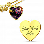 Personalized Photo All I Want Is For My Dad In Heaven I Love And Miss Him Hearts Pendant Necklace - Memorial Dad Necklace