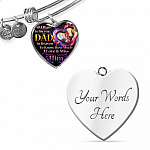 Personalized Photo All I Want Is For My Dad In Heaven I Love And Miss Him Hearts Pendant Necklace - Memorial Dad Necklace