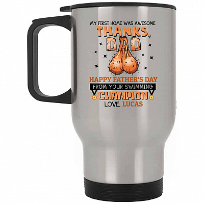 14 oz. Silver Travel Mug