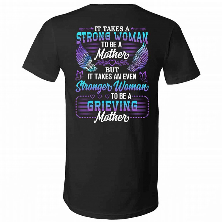 It Takes A Strong Woman To Be AV-Neck, Black, V-Neck T-Shirt