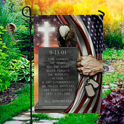 9-11-01 Never Forget the Memories Within 20 Years Anniversary Flag - Patriot Day Outdoor Flag - Memorial Day Flag
