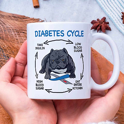 Type 1 Diabetes Awareness Ribbon Ceramic Coffee Mug - Water Bottle - Color Changing Mug