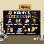 3VT. Classroom Rules Raise Your Hand canvas mk1