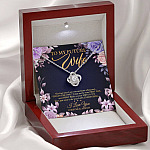 To My Future Wife the First Time I Saw You My Heart Whispered That's the One Love Knot Pendant Necklace