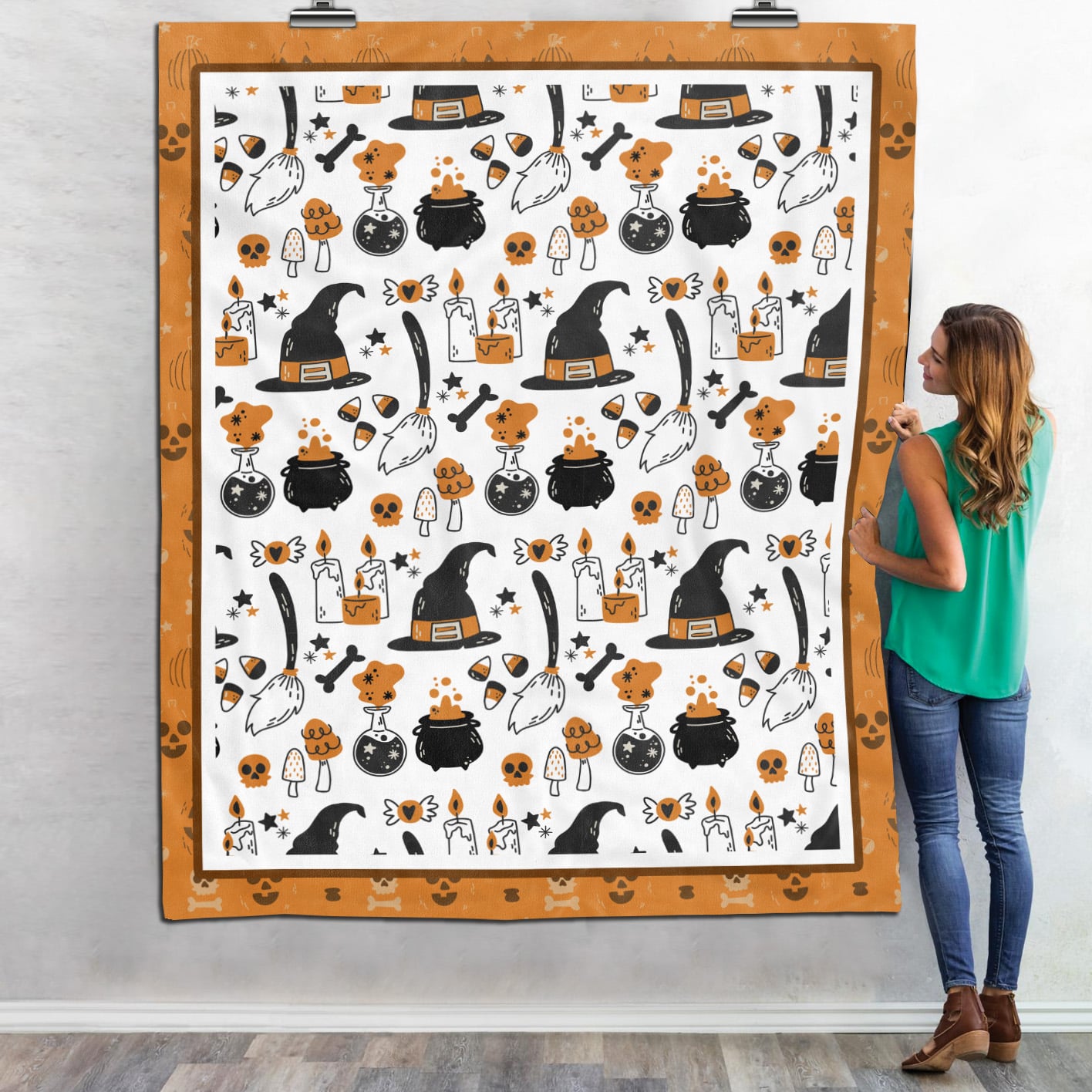 8LV. Witch Things Blanket Blanket Mockup 6