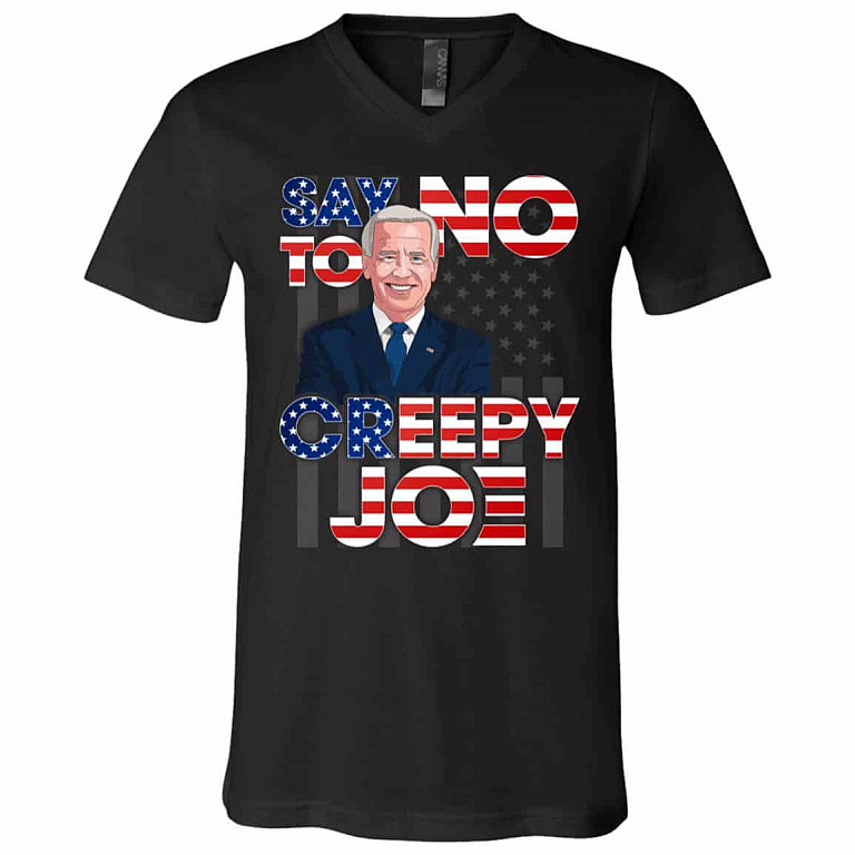 joe t, Black, V-Neck T-Shirt