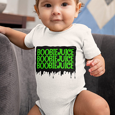 Alternative view of Halloween Boobiejuice Baby Onesie - Baby Infant Bodysuit - Funny Breastfeeding Onesies