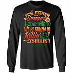 It's Either Snapped hoodie, Black, Long Sleeve