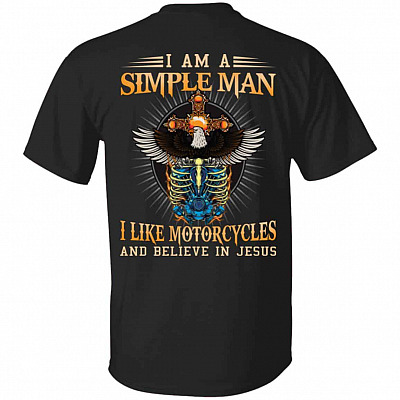 simple man shirt, Black, Unisex T-Shirt