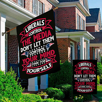 Alternative view of Liberals Control The Media Don't Let Them Control Your Mind Think For Yourself Flag - House Flag