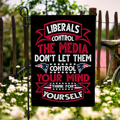 Liberals Control The Media Don't Let Them Control Your Mind Think For Yourself Flag - House Flag