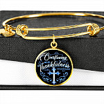 Overflowing With Thankfulness Circle Pendant Necklace