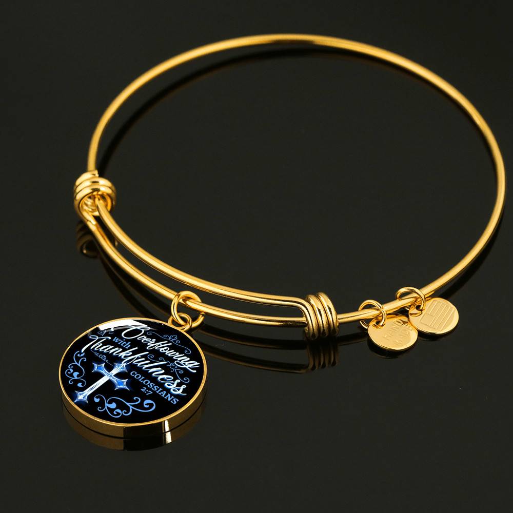 Overflowing With Thankfulness Circle Pendant Necklace Overflowing With Thankfulness Circle Pendant Necklace