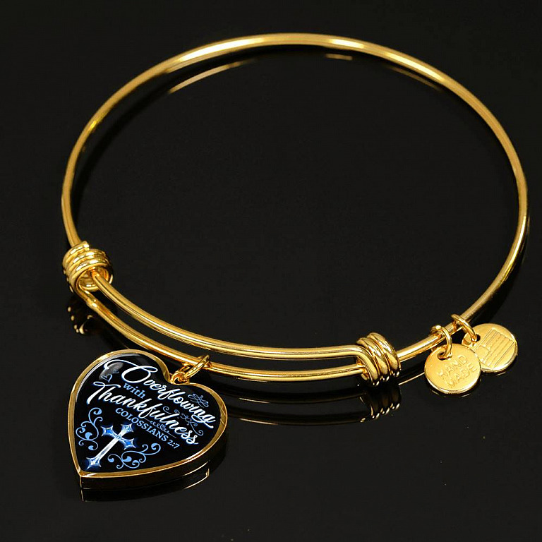Overflowing With Thankfulness Heart Pendant Necklace