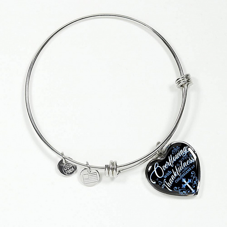 Overflowing With Thankfulness Heart Pendant Necklace