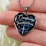 Overflowing With Thankfulness Heart Pendant Necklace