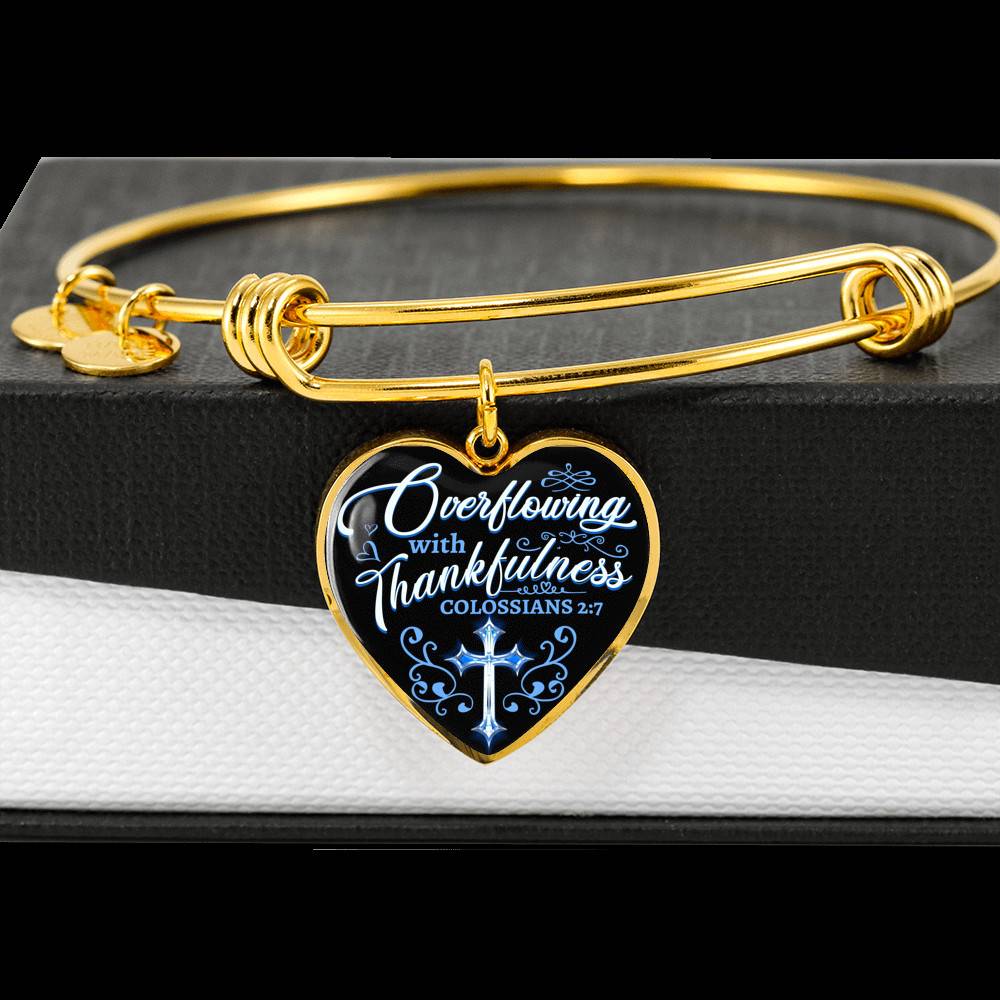 Overflowing With Thankfulness Heart Pendant Necklace Overflowing With Thankfulness Heart Pendant Necklace