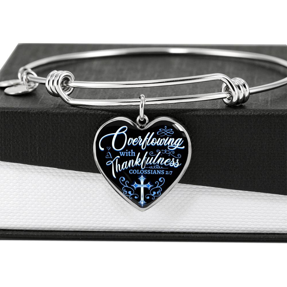 Overflowing With Thankfulness Heart Pendant Necklace Overflowing With Thankfulness Heart Pendant Necklace