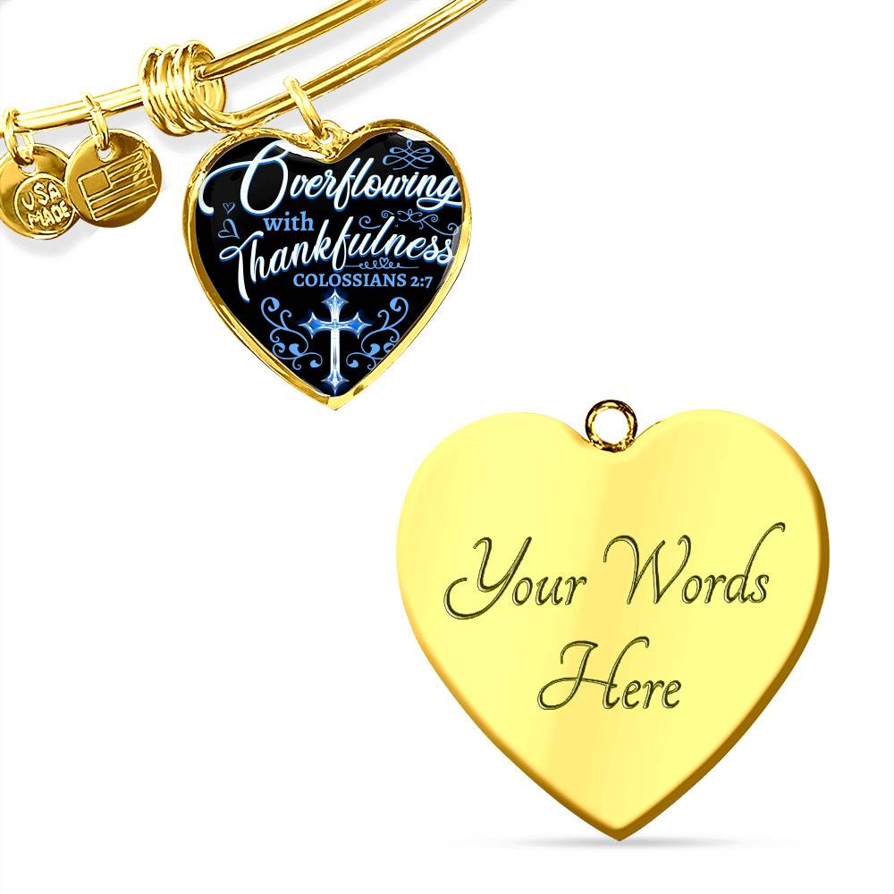 Overflowing With Thankfulness Heart Pendant Necklace Overflowing With Thankfulness Heart Pendant Necklace