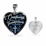 Overflowing With Thankfulness Heart Pendant Necklace