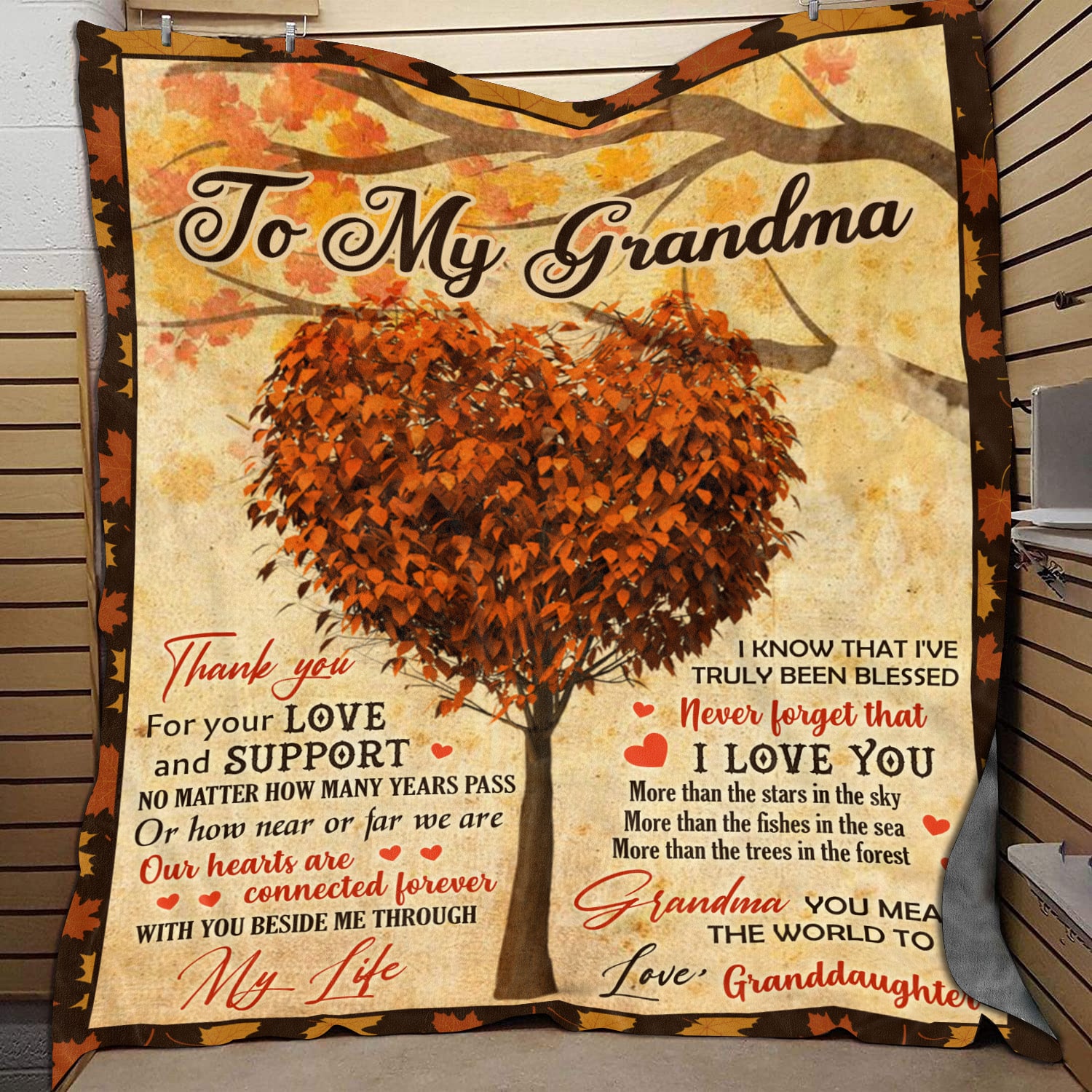 5MH. Thank You Grandma Blanket Blanket Mockup 9