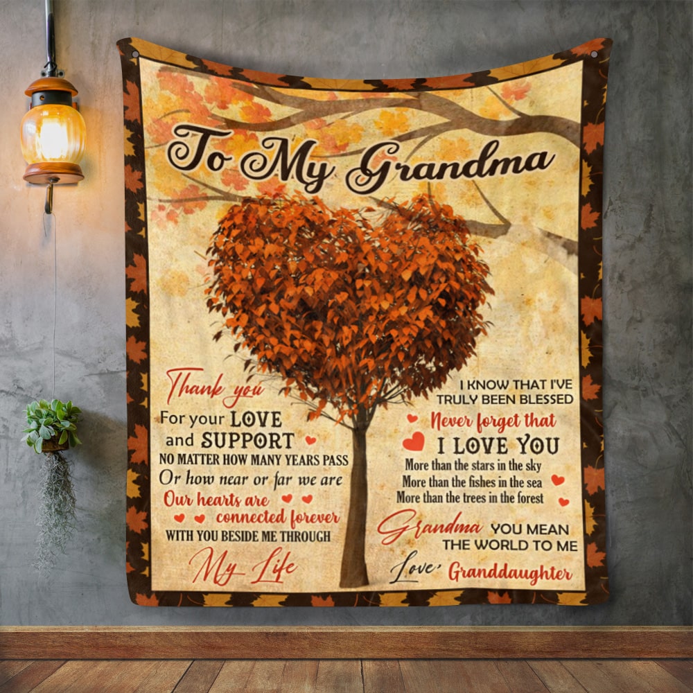 5MH. Thank You Grandma Blanket Blanket Mockup 2