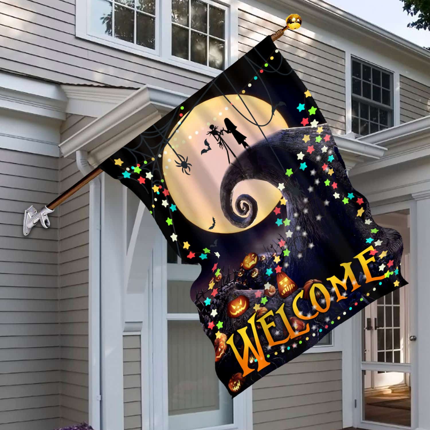 2MH. Welcome Jack Sally_30x40 House Flag Mockup 6