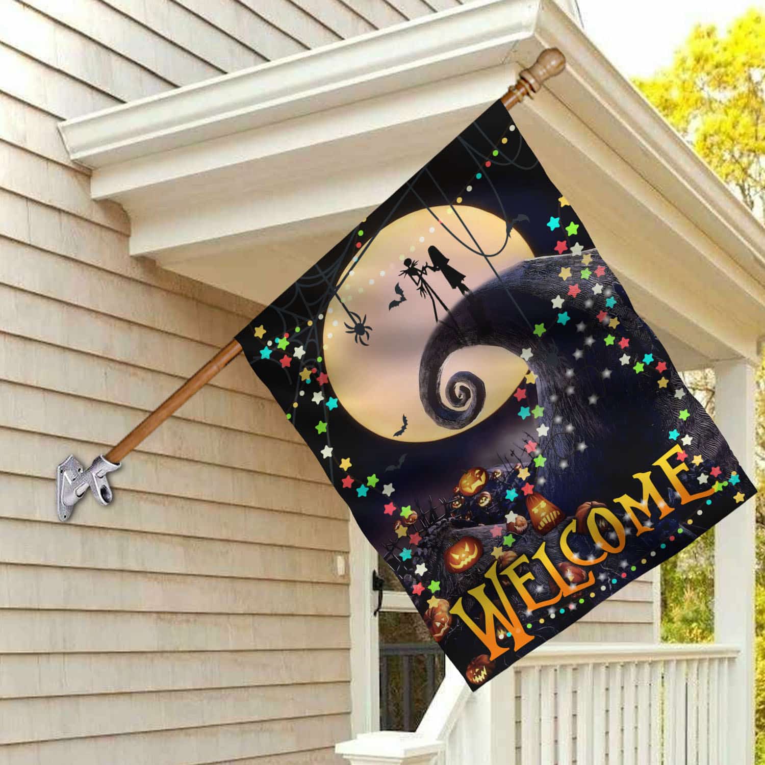 2MH. Welcome Jack Sally_30x40 House Flag Mockup 2