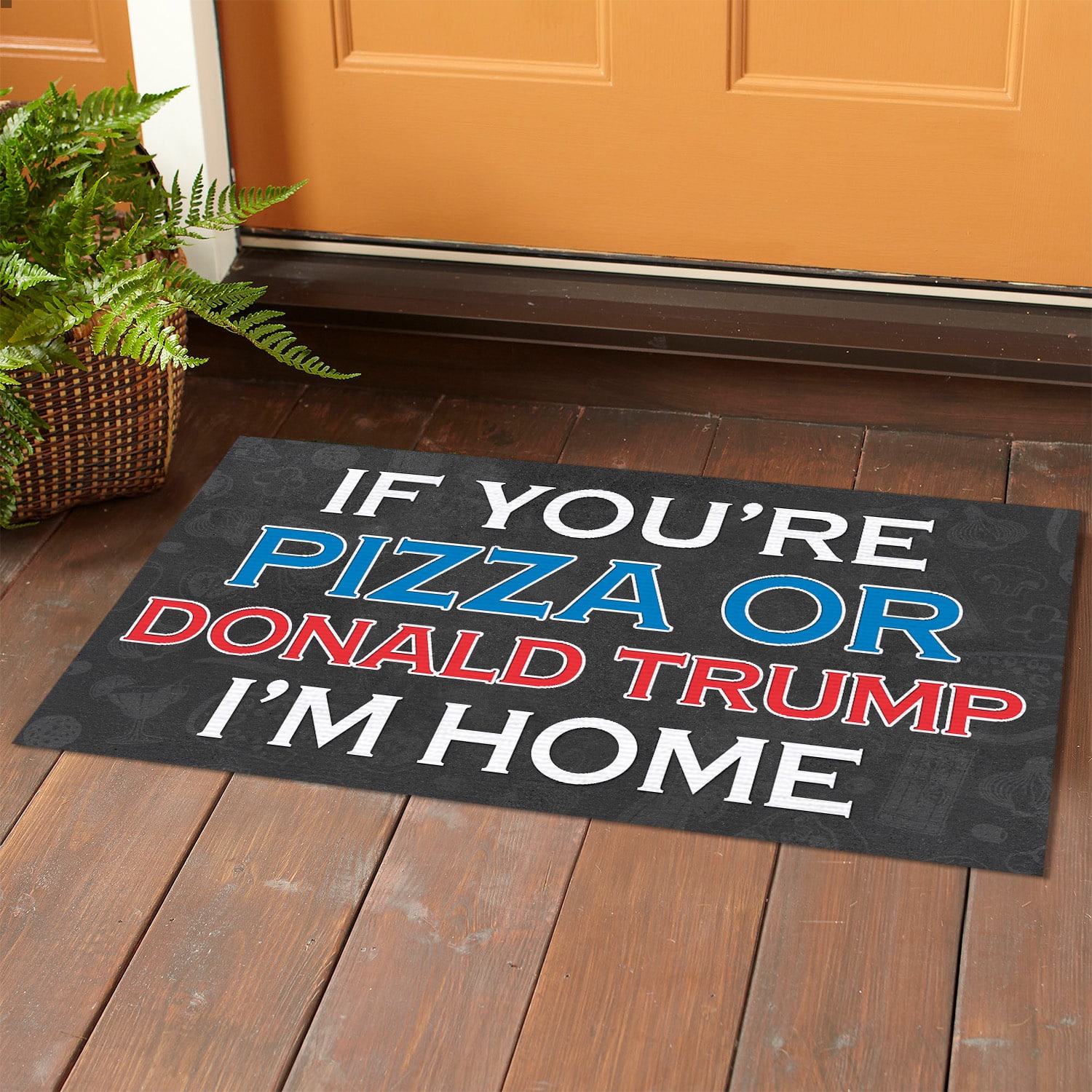 13NH. Pizza Trump Doormat mockup 1