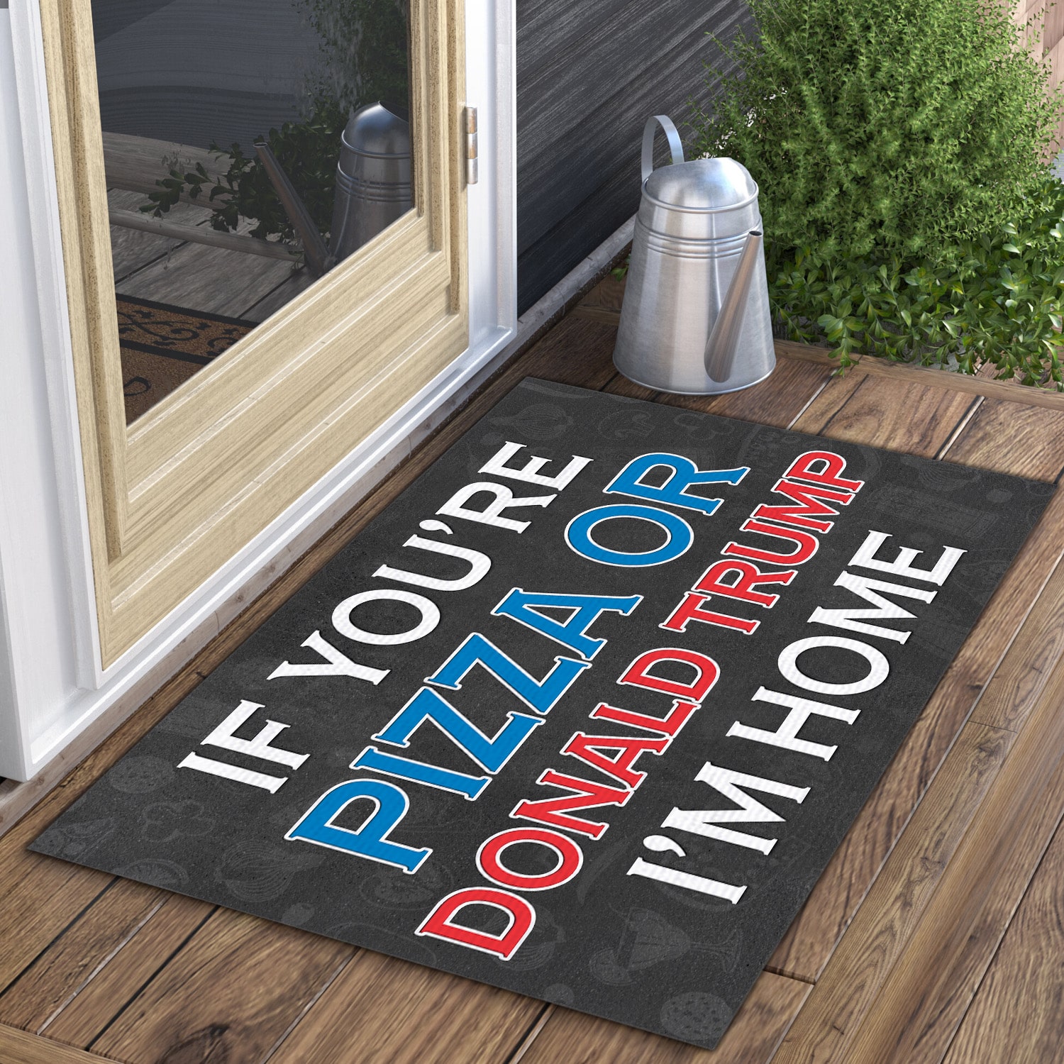 13NH. Pizza Trump Doormat mockup 3
