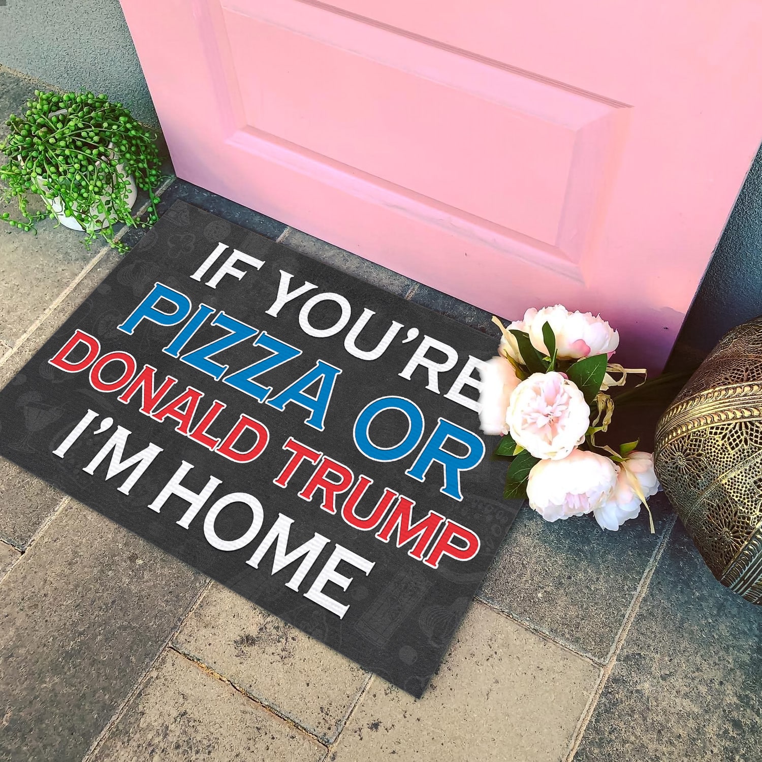 13NH. Pizza Trump Doormat mockup 4