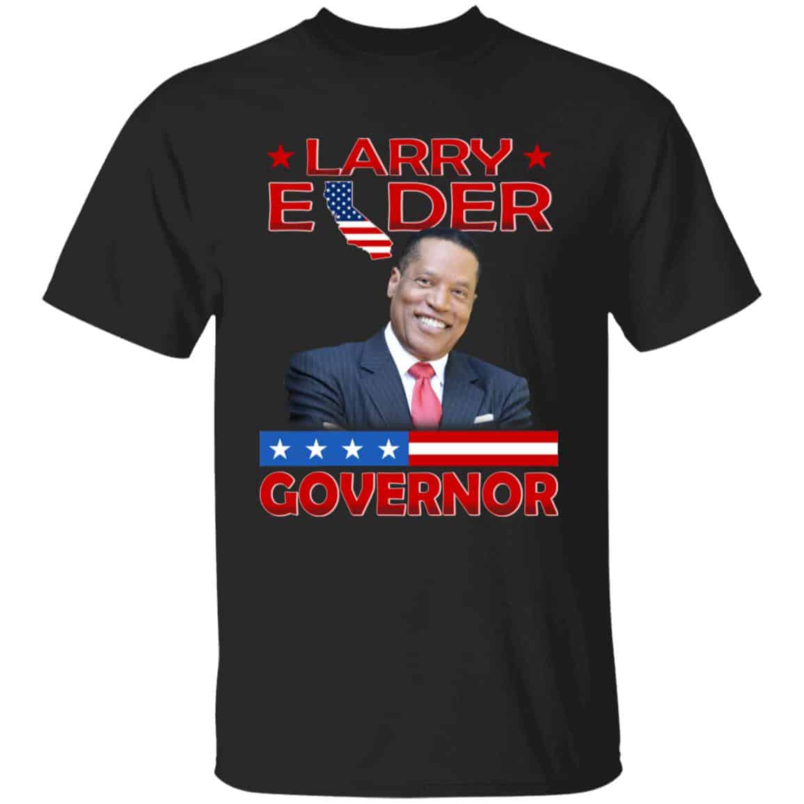 Larry Elder Governor T-Shirt, Black, Unisex T-Shirt