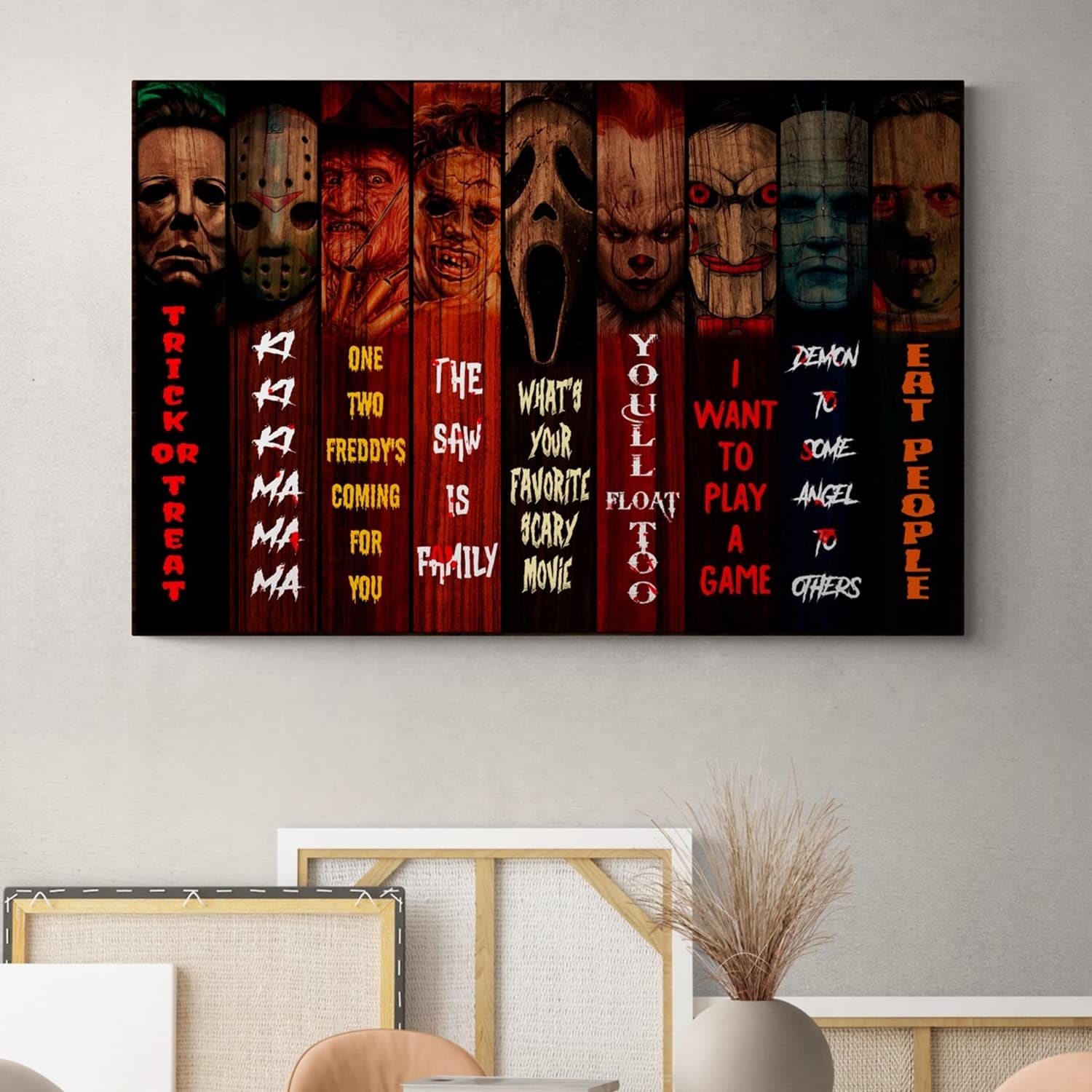 12 HG. Horror Movies Eat People-Canvas mk