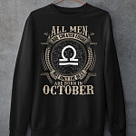 Custom Star Map All Men Are Created Equal but Only the Best Are Born in October Hoodie - Libra Star Sign Gift