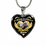 I Believe in Angels Because I Have Some in Heaven Personalized Photo Heart Pendant Necklace I Believe in Angels Because I Have Some in Heaven Personalized Photo Heart Pendant Necklace