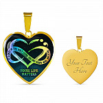 It's Okay If The Only Thing You Do Today Is Breathe Your Life Matters Heart Pendant Necklace - Suicide Awareness Gift