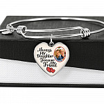 Personalized Photo Always My Daughter Forever My Friend Heart Pendant Necklace