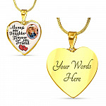 Personalized Photo Always My Daughter Forever My Friend Heart Pendant Necklace