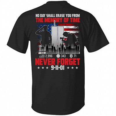 No Day Shall Erase tee, Black, Unisex T-Shirt