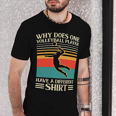 Alternative view of Why Does One Volleyball Player Have A Different Shirt T-Shirt