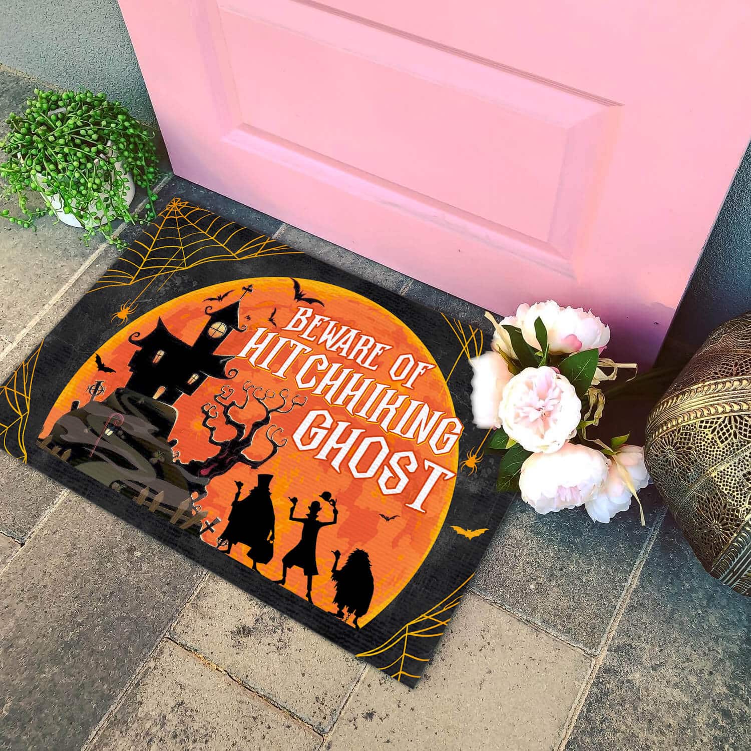 5HV. Beware of Hitchhiking - DOORMAT (3) Doormat mockup 4