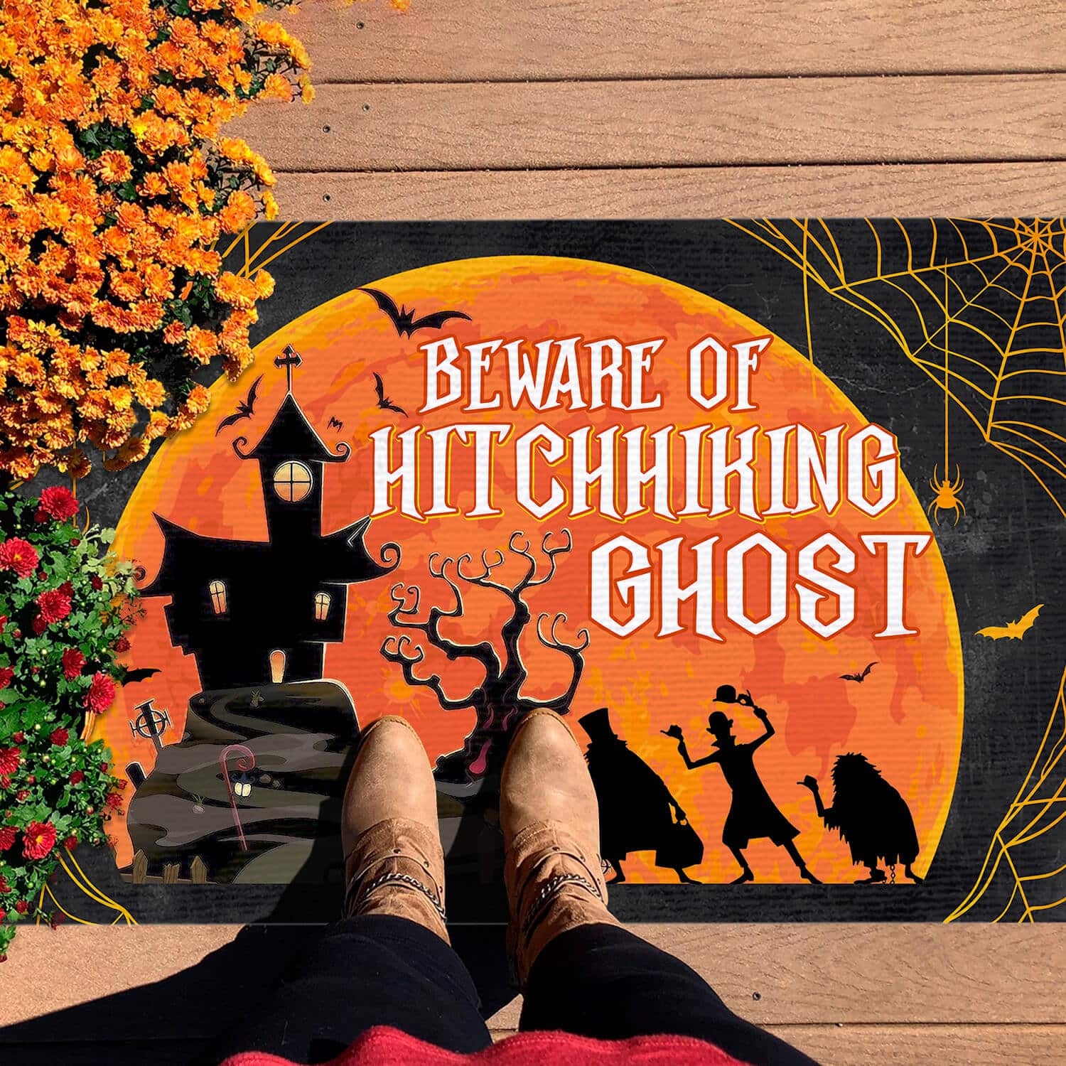 5HV. Beware of Hitchhiking - DOORMAT (3) Doormat mockup 7