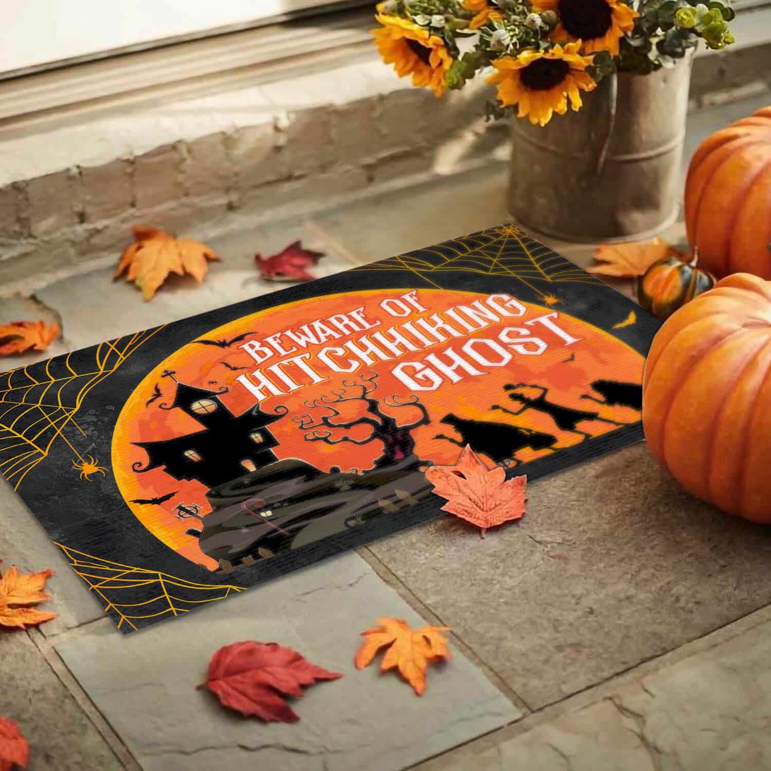 5HV. Beware of Hitchhiking - DOORMAT (3) Doormat mockup 9