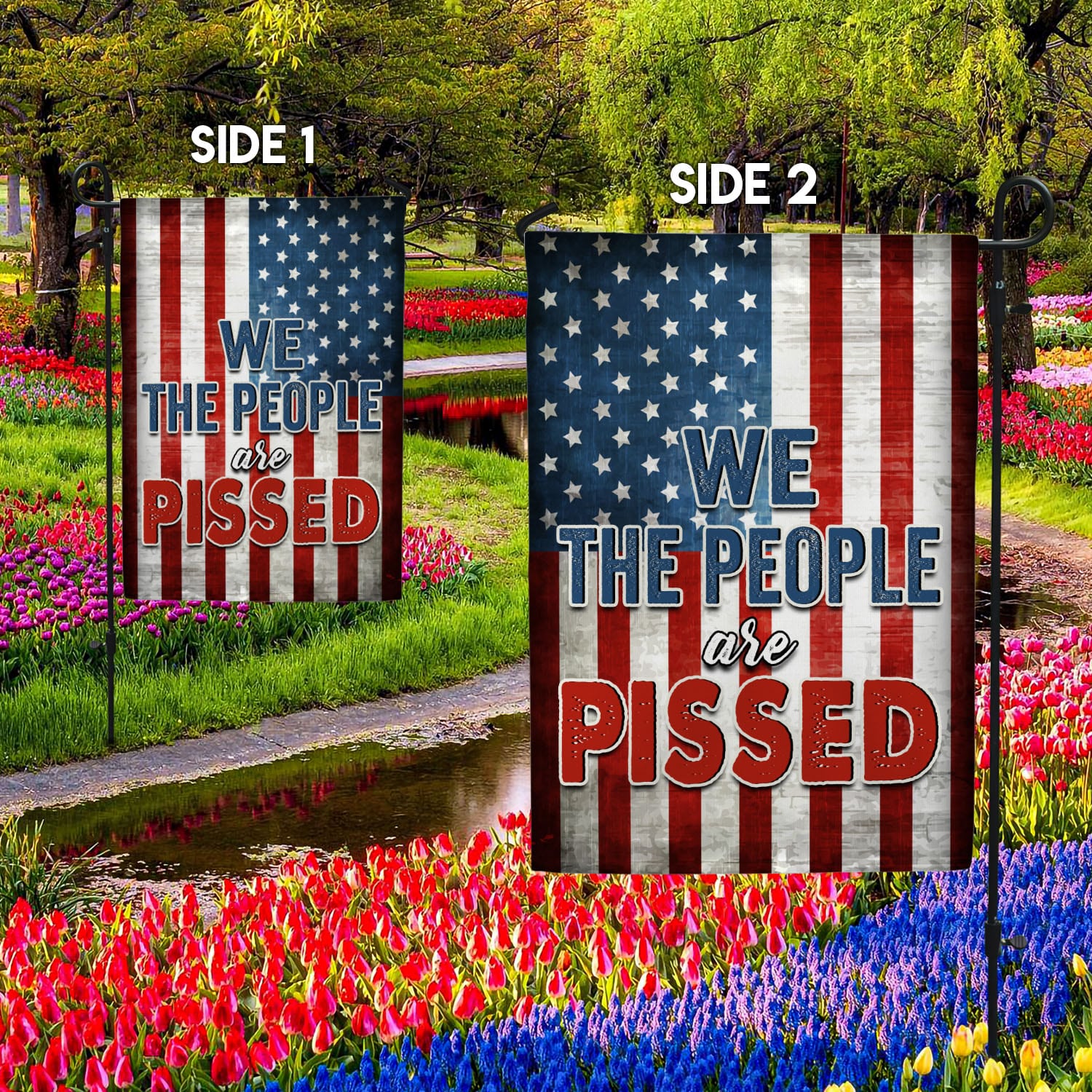 4O. People Are Pissed-30x40 Garden Flag Mockup 2 Side-2