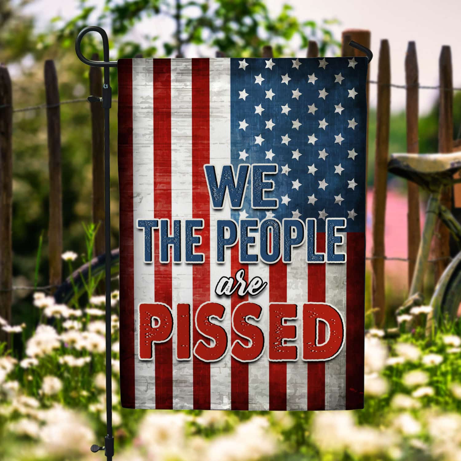 4O. People Are Pissed-30x40 Garden Flag Mockup 6
