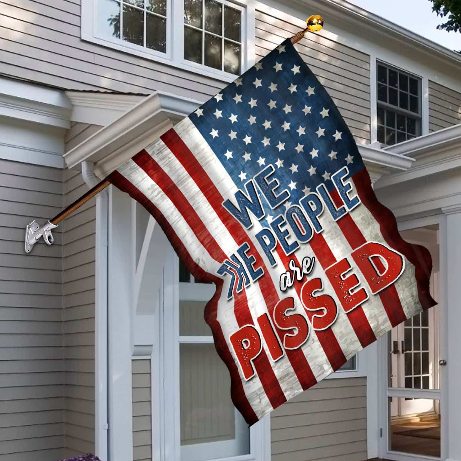 4O. People Are Pissed-30x40 House Flag Mockup 6